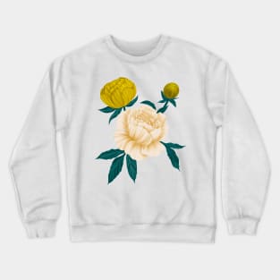 Yellow and Cream Peonies Crewneck Sweatshirt